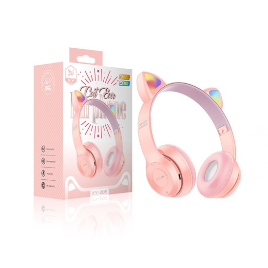 CAT EAR BLUETOOTH HEADPHONE WIRELESS XY-205 PINK CAT EAR BLUETOOTH HEADPHONE WIRELESS XY-205 PINK